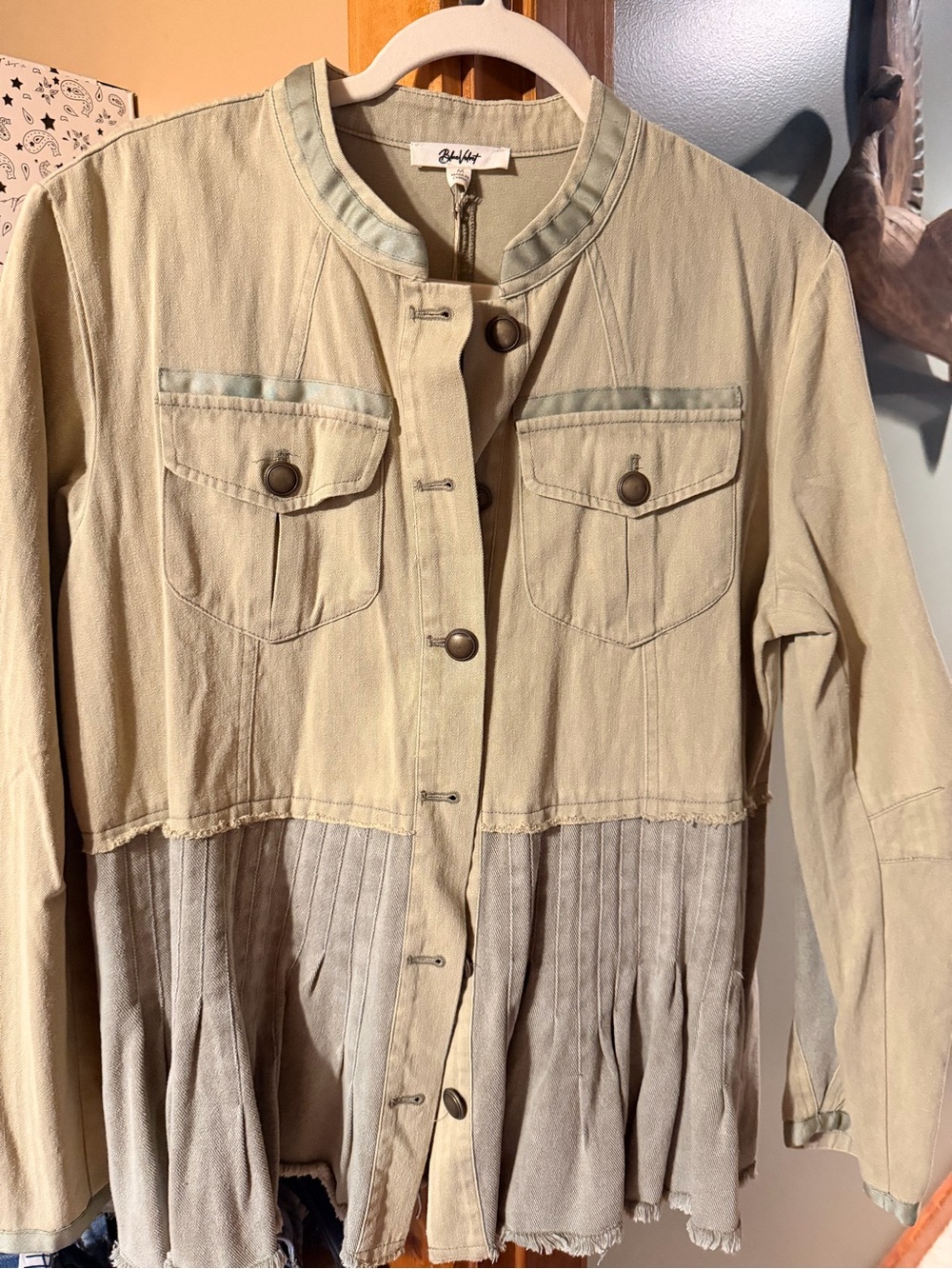 Military Style Jacket - Sage